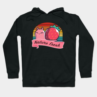 nature fresh strawberry snail Hoodie